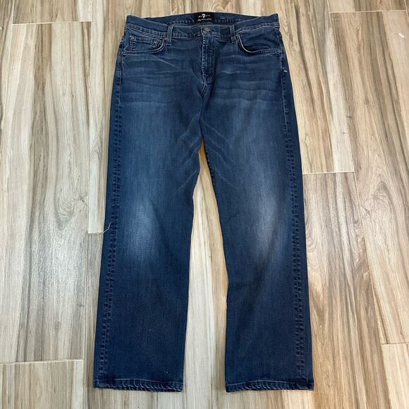 7 Seven for All Mankind Jeans Mens 36x29 Carsen Luxe Performance Relaxed Whisker - Picture 2 of 9